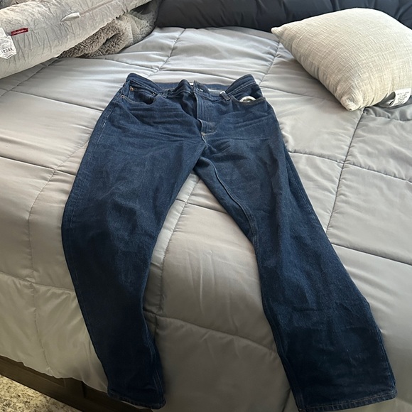 Abercrombie & Fitch Denim - Abercrombie & Fitch Dark Blue the 90s straight ultra high rise